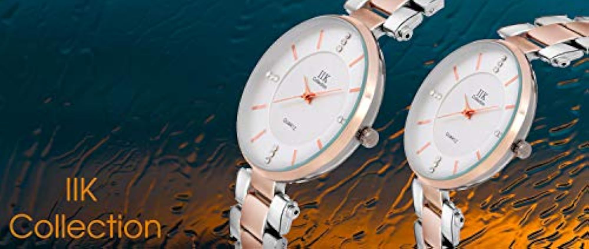 Men's and Women's Round Studded Formal Dial Watch